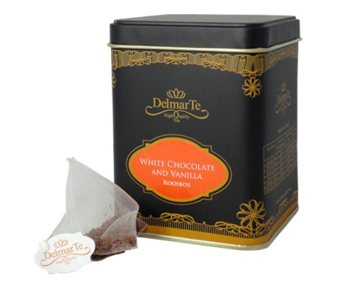 DelmarTe Premium - White Chocolate and Vanilla, rooibos tea bags