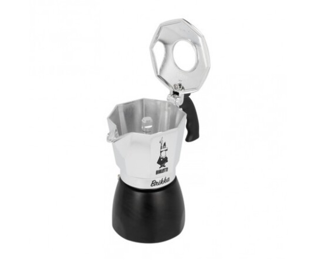 Кафеварка Bialetti Brikka R, Сребрист/Черен, 2ч Кафеварка Bialetti Brikka R, Сребрист/Черен, 2ч