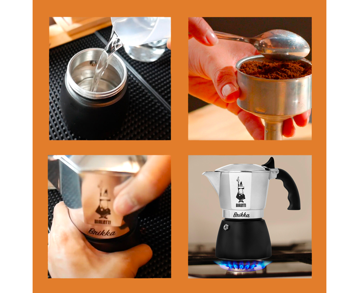 Кафеварка Bialetti Brikka R, Сребрист/Черен, 2ч Кафеварка Bialetti Brikka R, Сребрист/Черен, 2ч