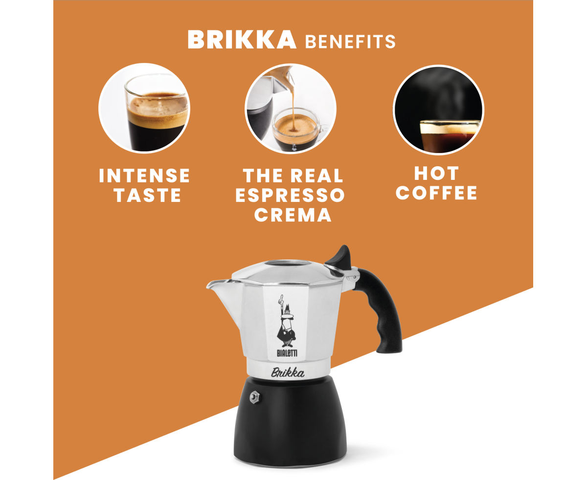 Кафеварка Bialetti Brikka R black за 4 чаши кафе Кафеварка Bialetti Brikka R black за 4 чаши кафе