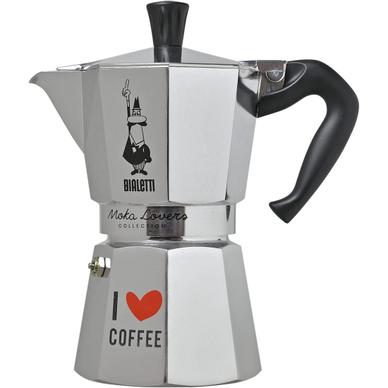 Кафеварка Bialetti &quot;I Love Coffee&quot; Moka Express, SILVER