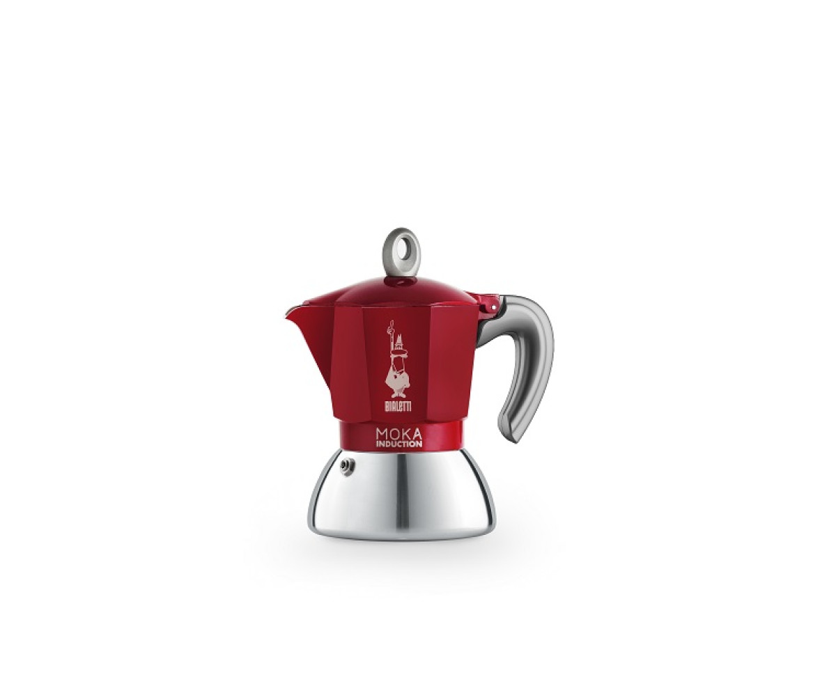 Bialetti Кафеварка Moka Induction 4 чаши червена Bialetti Кафеварка Moka Induction 4 чаши червена