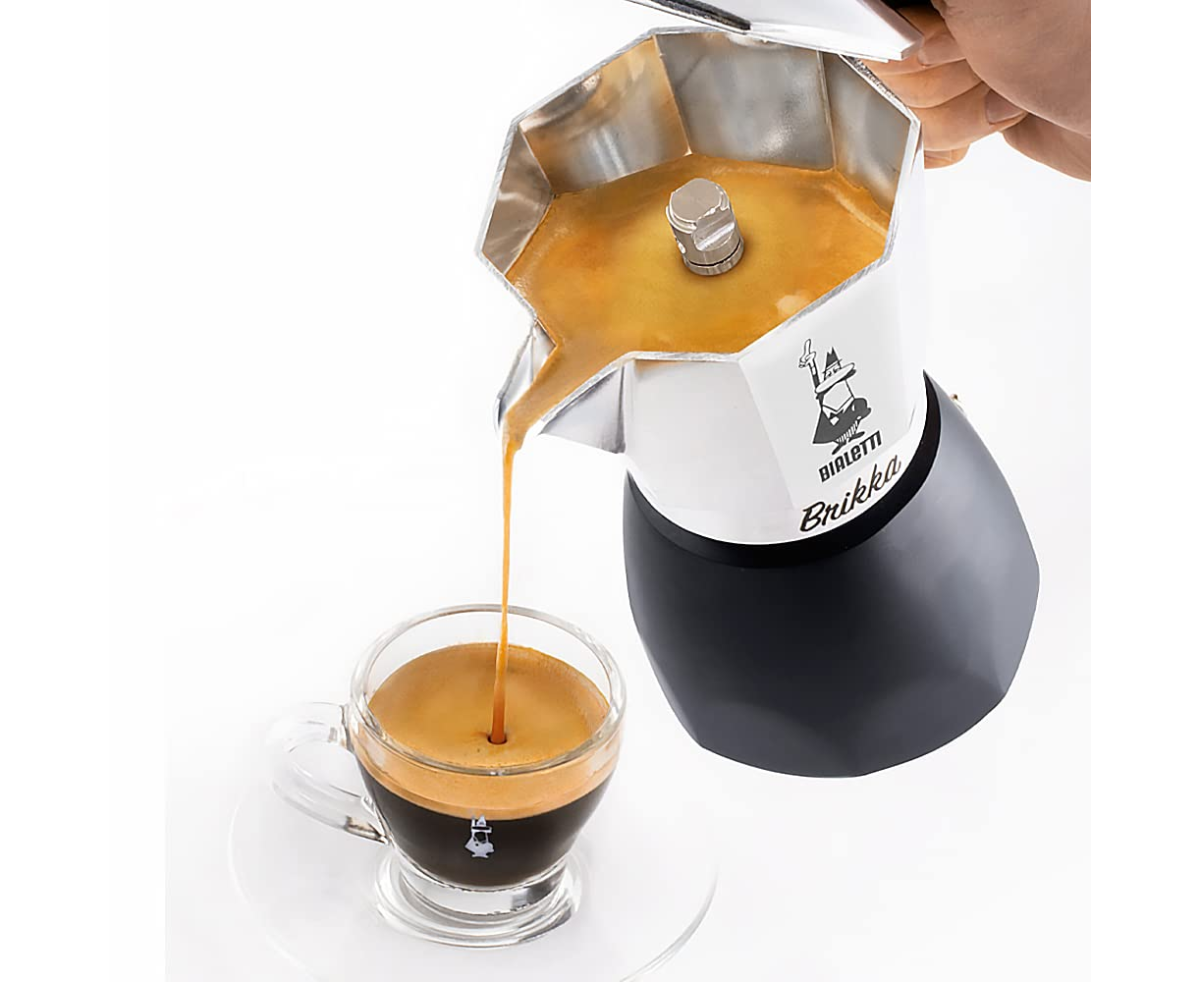 Кафеварка Bialetti Brikka R, Сребрист/Черен, 2ч Кафеварка Bialetti Brikka R, Сребрист/Черен, 2ч