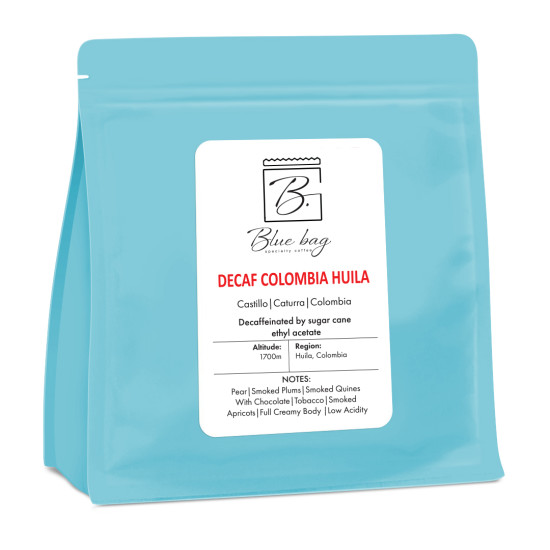 Blue Bag Speacialty Decaf Colombia Huila безкофеиново кафе 250гр
