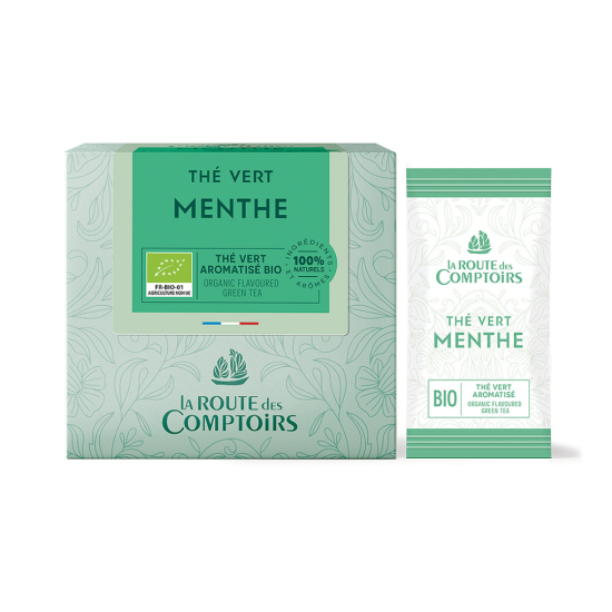 Comptoirs Richard Био зелен чай - Мента - 40 бр.
