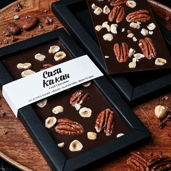 Casa Kakau шоколад от какаови зърна с Пекан и Лешници - Без захар