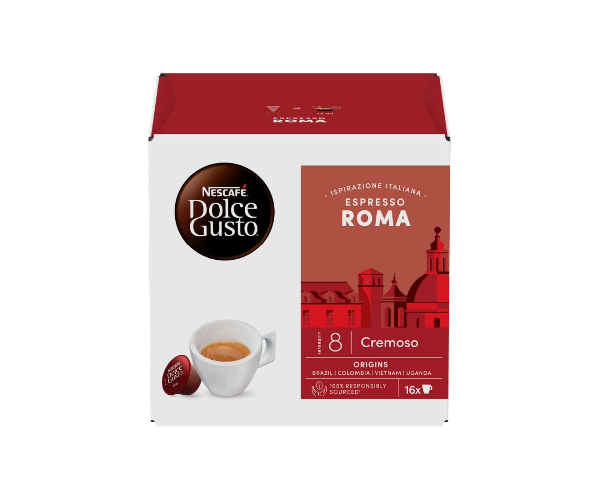 NESCAFÉ® DOLCE GUSTO®  Espresso Roma, кафе капсули, кутия 16 капсули/16 напитки