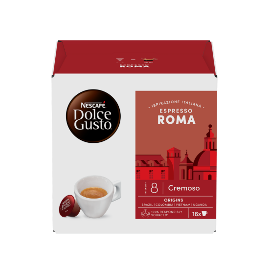 NESCAFÉ® DOLCE GUSTO®  Espresso Roma, кафе капсули, кутия 16 капсули/16 напитки