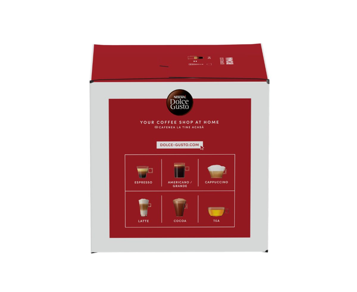 NESCAFÉ® DOLCE GUSTO®  Espresso Roma, кафе капсули, кутия 16 капсули/16 напитки