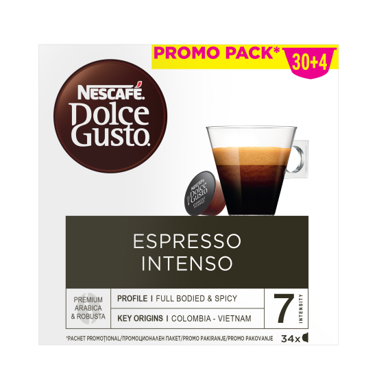 Nescafe Dolce Gusto Espresso Intenso 30 + 4 бр капсули