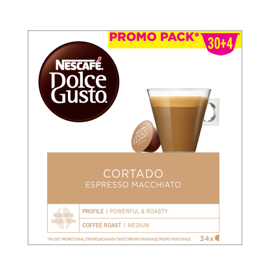 Nescafe Dolce Gusto Cortado Espresso Macchiato 30 + 4 бр капсули