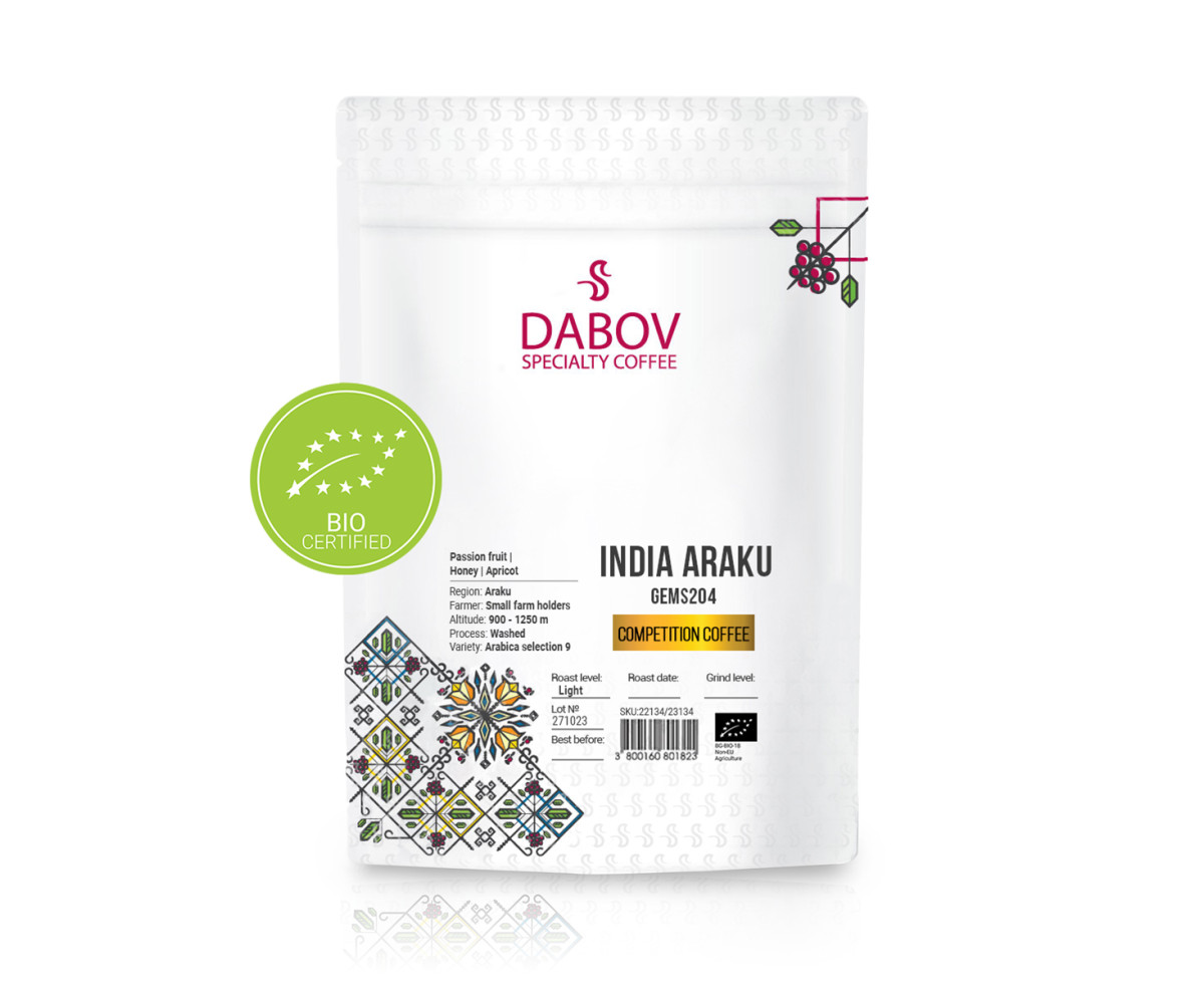 Индия Араку Био Gems GEMS204 DABOV Specialty Coffee 200.8гр