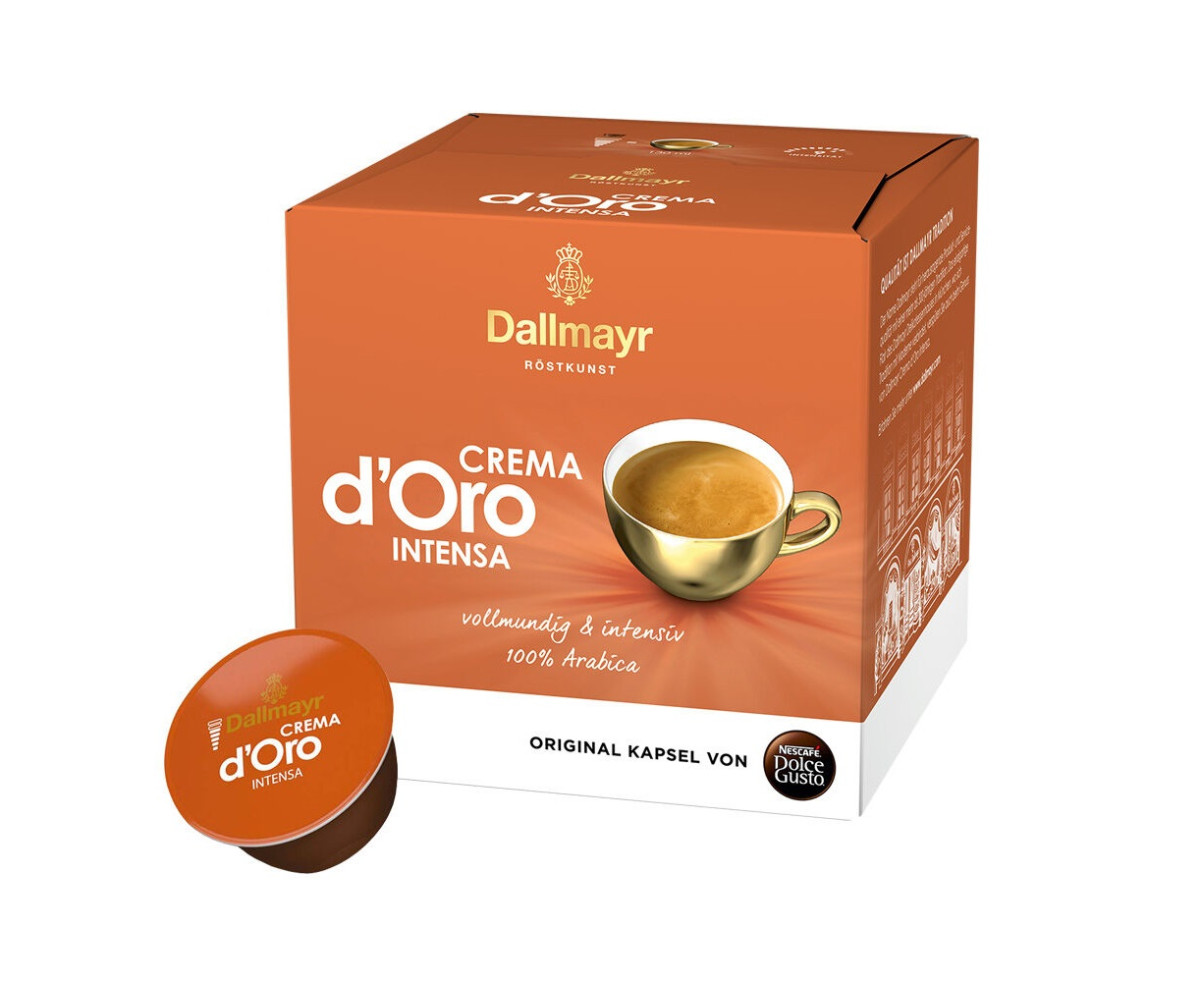 КАФЕ DALLMAYR DOLCE GUSTO CREMA D'ORO INTENSA 16бр | Nescafe Dolce Gusto съвместими КАФЕ DALLMAYR DOLCE GUSTO CREMA D'ORO INTENSA 16бр | Nescafe Dolce Gusto съвместими | Кафе капсули |