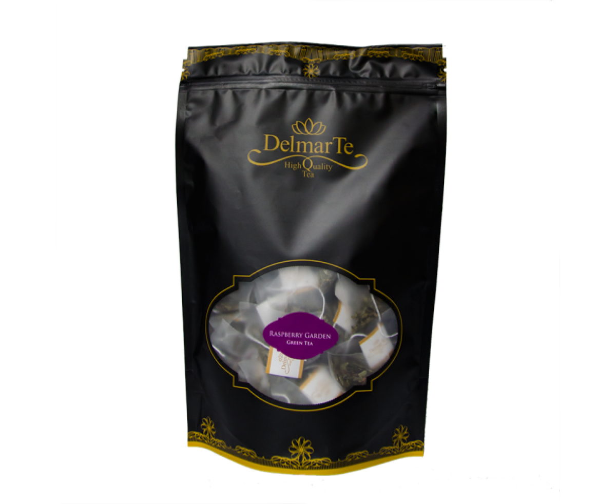 DelmarTe Premium - Raspberry Garden, зелен и горски чай на сашета 50бр