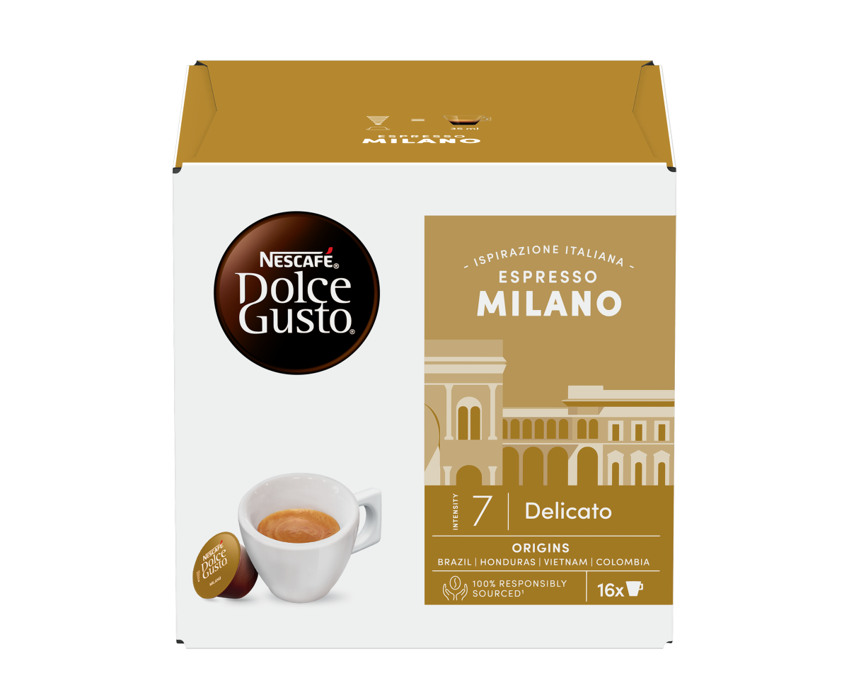 NESCAFÉ® DOLCE GUSTO®  Espresso Milano, кафе капсули, кутия 16 капсули/16 напитки