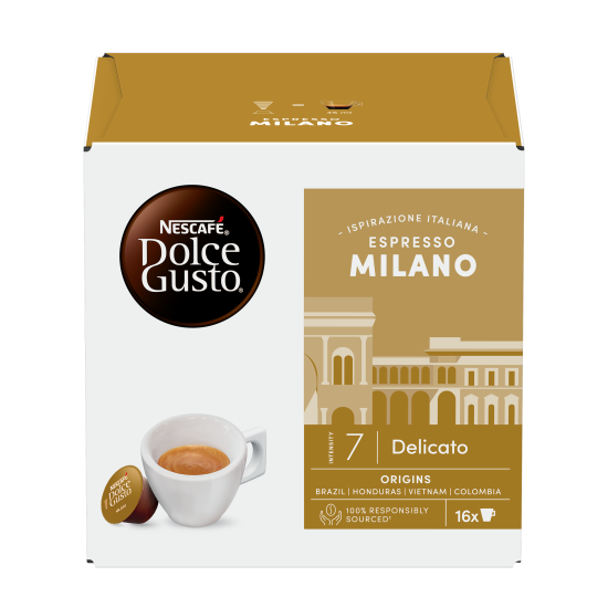 NESCAFÉ® DOLCE GUSTO®  Espresso Milano, кафе капсули, кутия 16 капсули/16 напитки