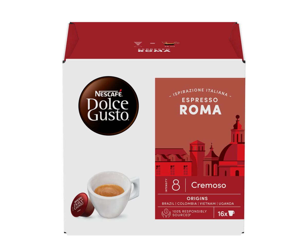 NESCAFÉ® DOLCE GUSTO®  Espresso Roma, кафе капсули, кутия 16 капсули