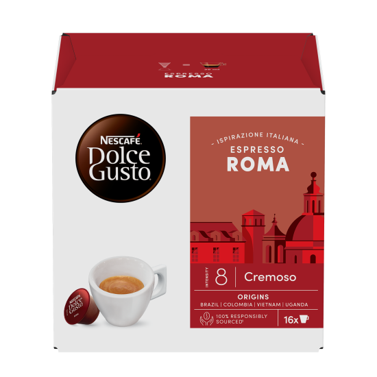 NESCAFÉ® DOLCE GUSTO®  Espresso Roma, кафе капсули, кутия 16 капсули/16 напитки