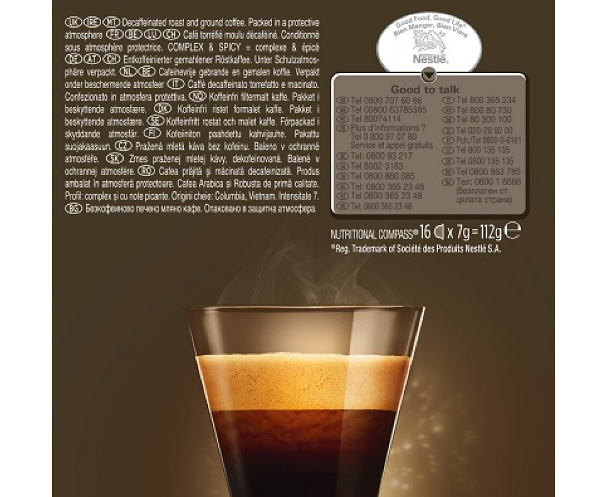 Nescafe Dolce Gusto Espresso Intenso Decaffeinato капсули Nescafe Dolce Gusto Espresso Intenso Decaffeinato капсули