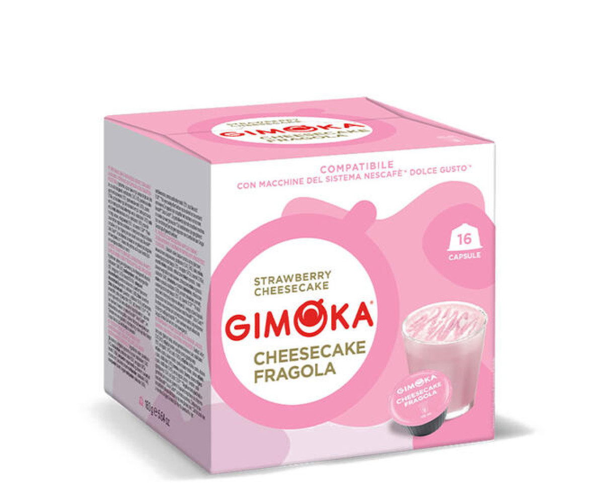 GIMOKA Cheesecake Fragola – капсули "Dolce Gusto" 16 бр. | Nescafe Dolce Gusto съвместими | Кафе капсули |