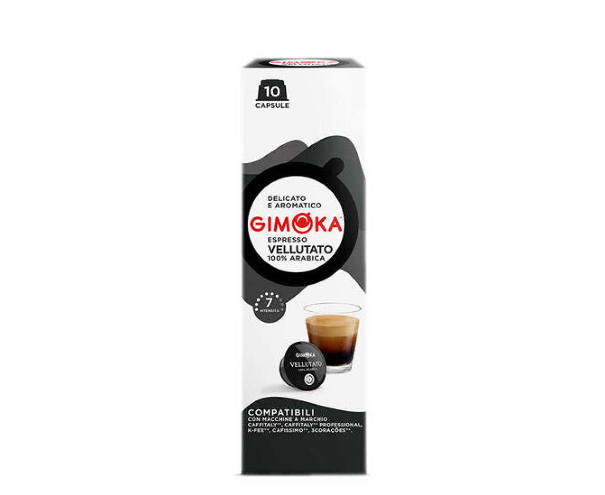 GIMOKA Vellutato 100% Arabica – капсули "Caffitaly" 10 бр. | Cafissimo | Coffee Capsules |
