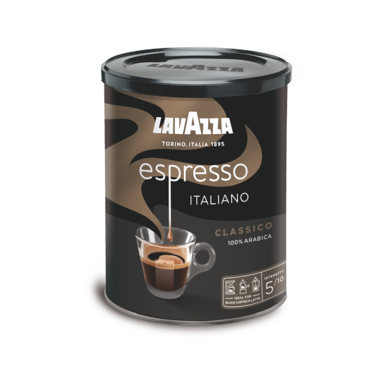 Lavazza Caffe Espresso мляно кафе, 250гр метална кутия