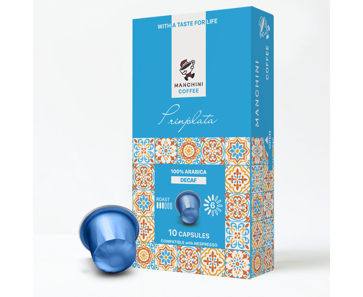 Manchini Prinjolata decaf- 10бр Nespresso съвместими капсули | Nespresso compatible coffee capsules | Coffee Capsules |