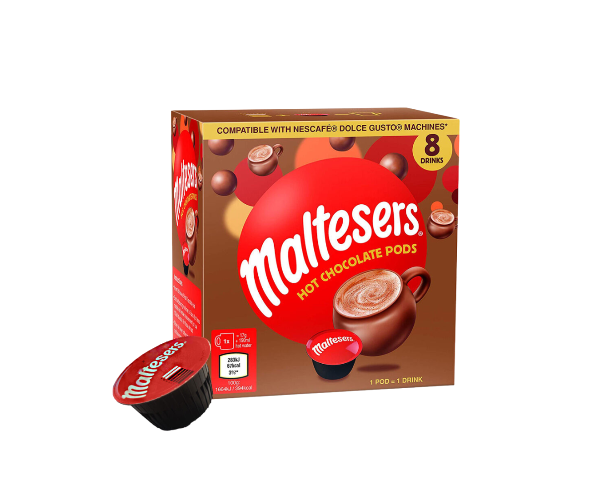Maltesers капсули топъл шоколад DG 8бр | Nescafe Dolce Gusto съвместими | Кафе капсули |