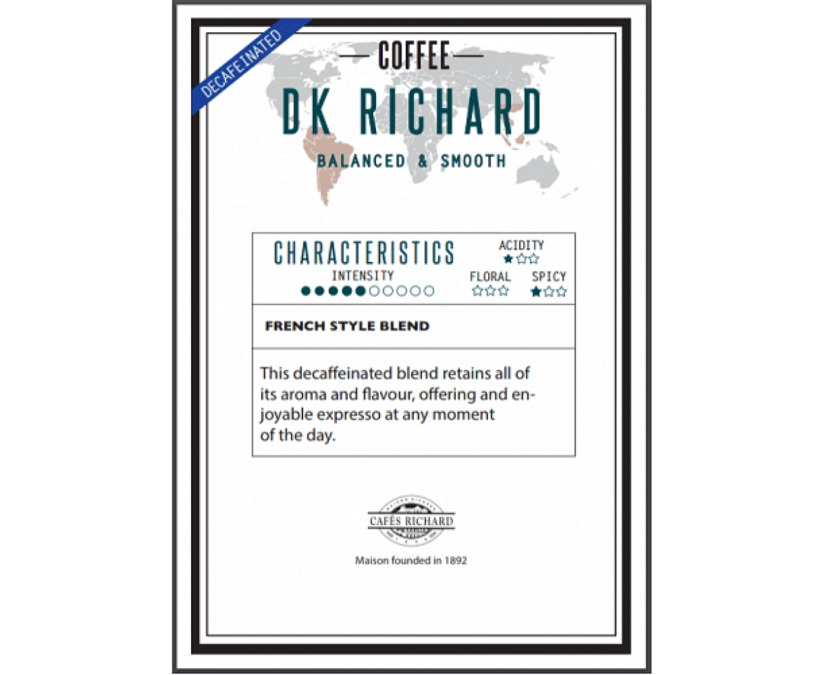 Cafés Richard DK Richard - decaffeinated coffee beans 500 g