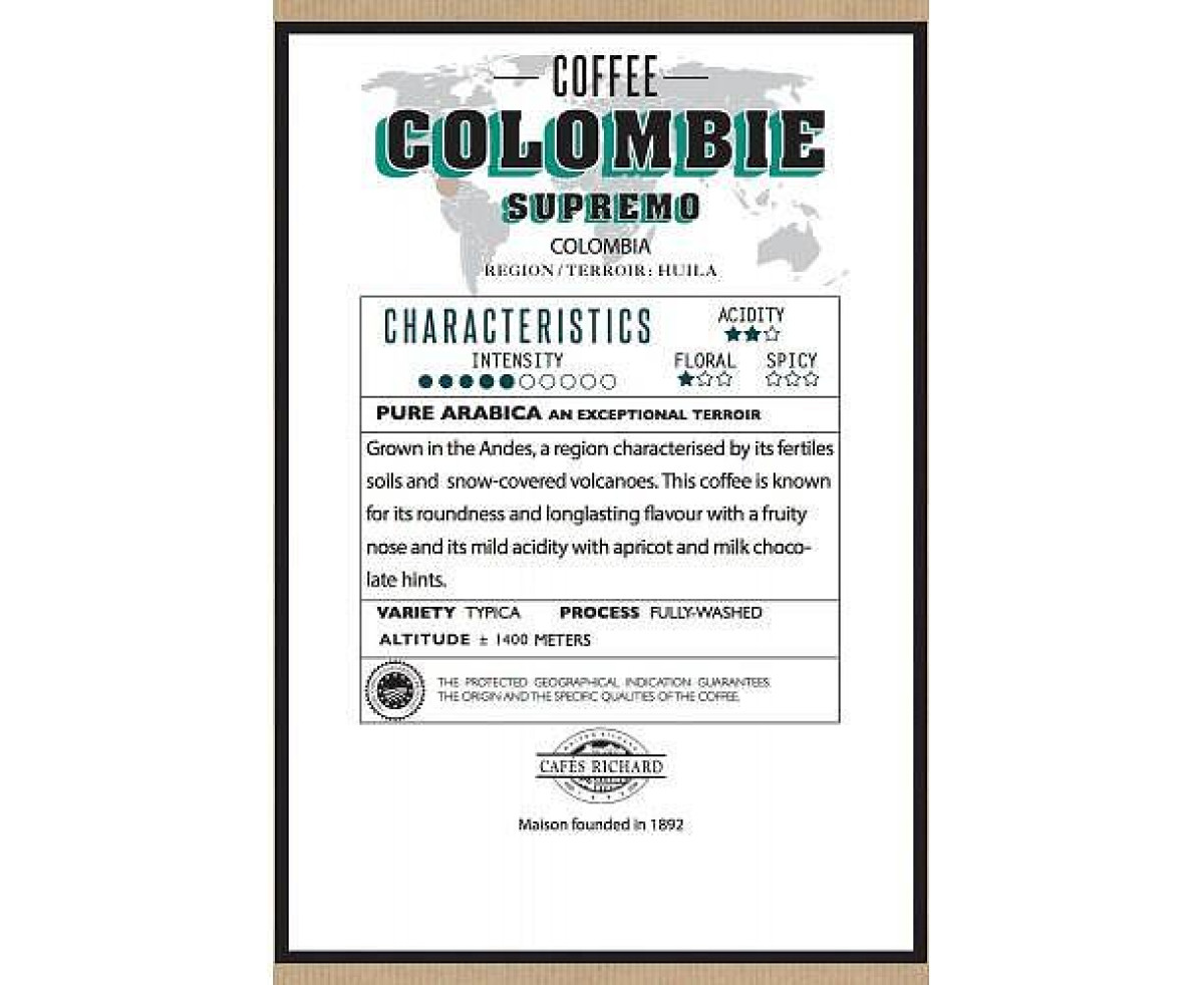 Cafes Richard Colombie Supremo кафе на зърна 250гр