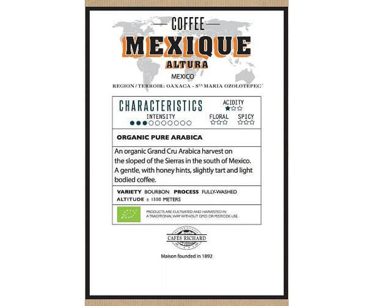 Mexique Altura от Cafés Richard кафе на зърна 250гр