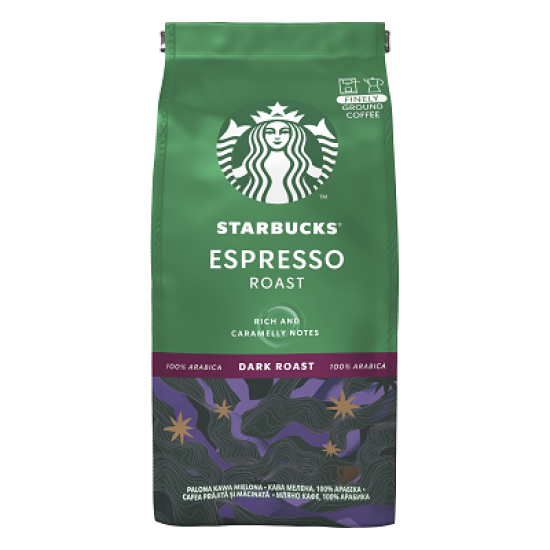 Starbucks Espresso Roast тъмно изпечено мляно кафе 200гр