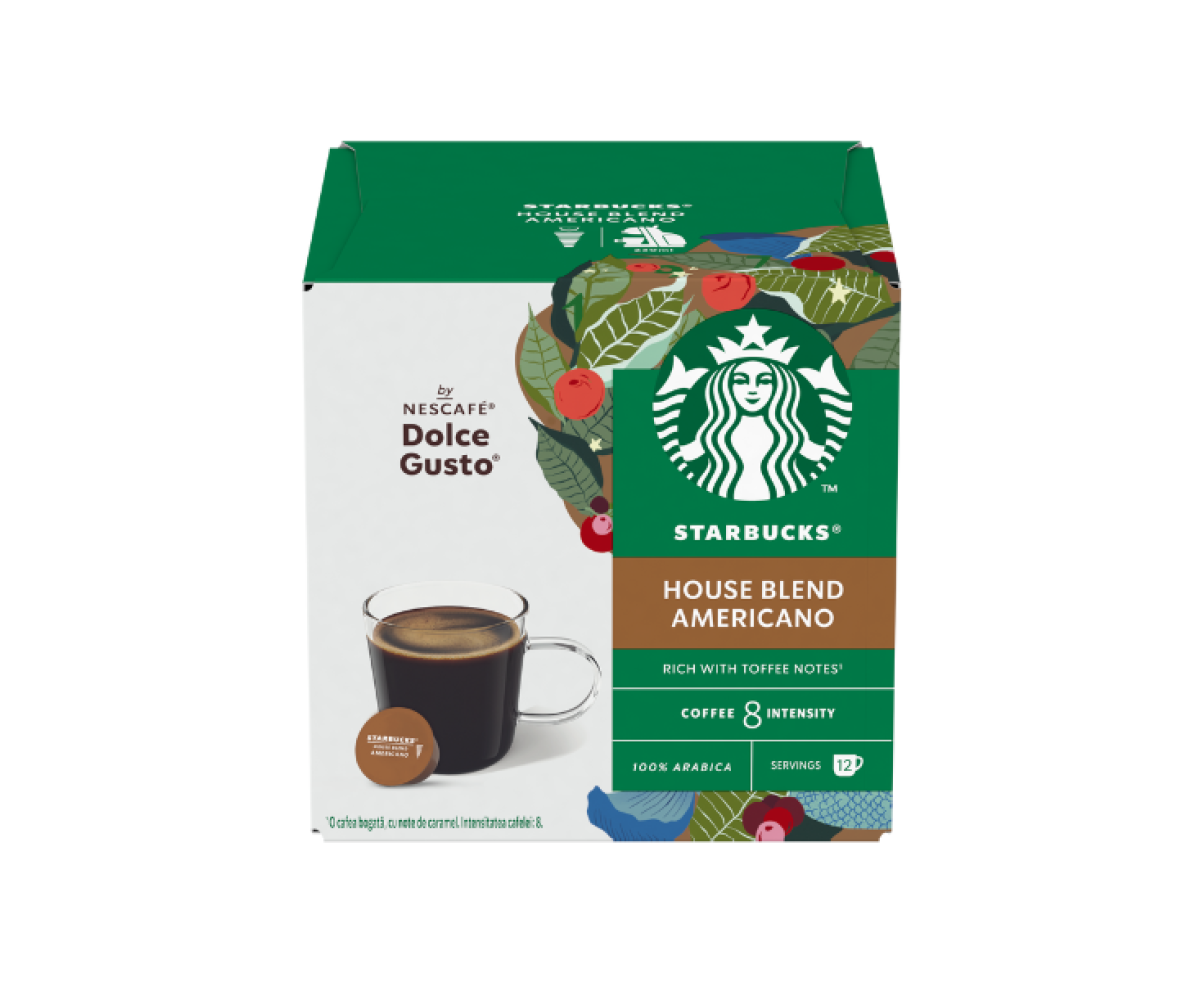 Starbucks House Blend Americano капсули за Dolce Gusto кафемашина 12 капсули