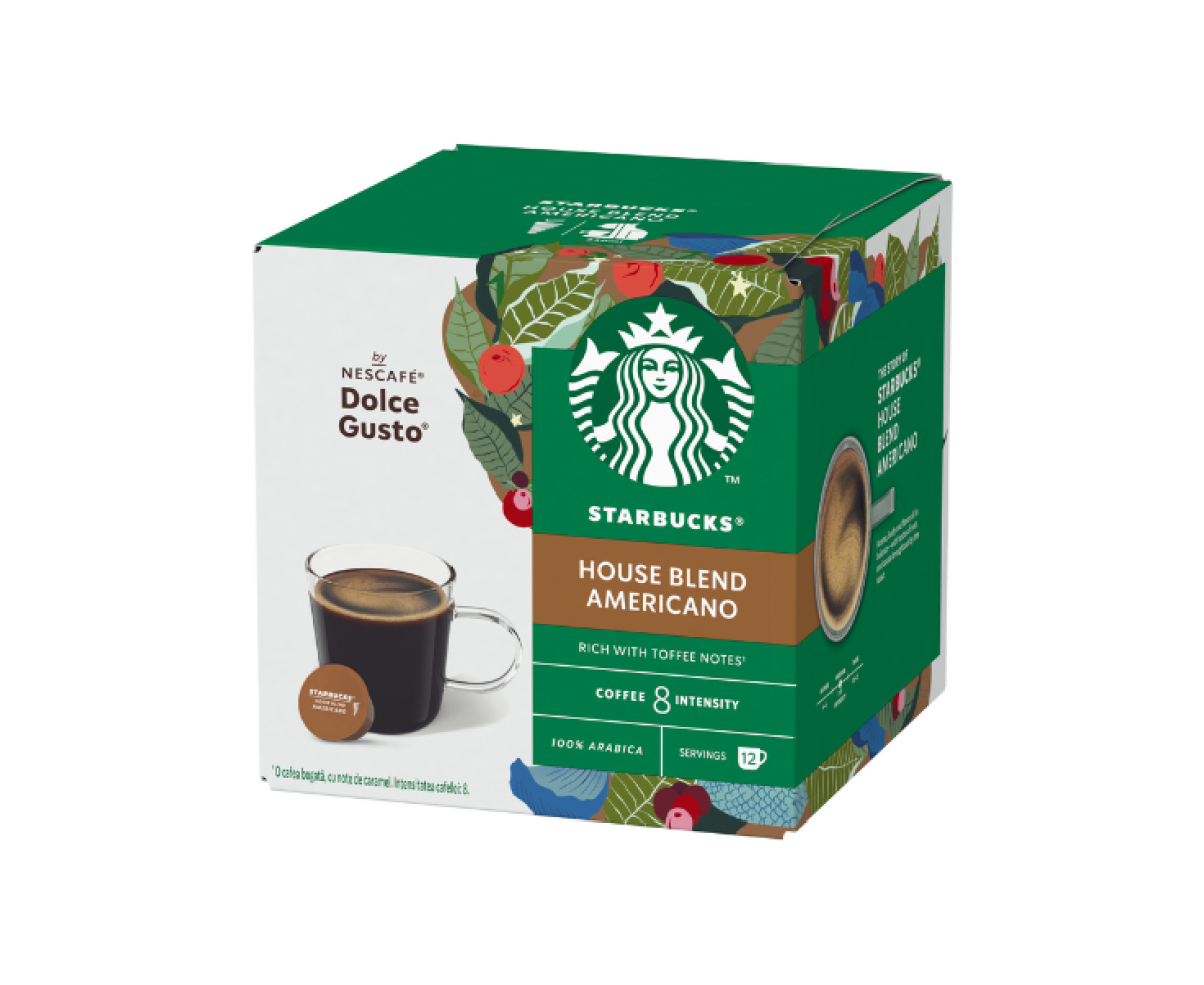 Starbucks House Blend Americano капсули за Dolce Gusto кафемашина 12 капсули