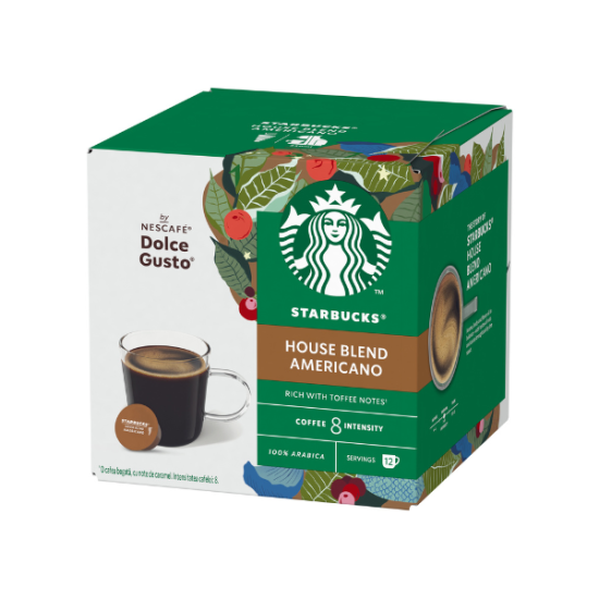 Starbucks House Blend Americano капсули за Dolce Gusto кафемашина 12 капсули