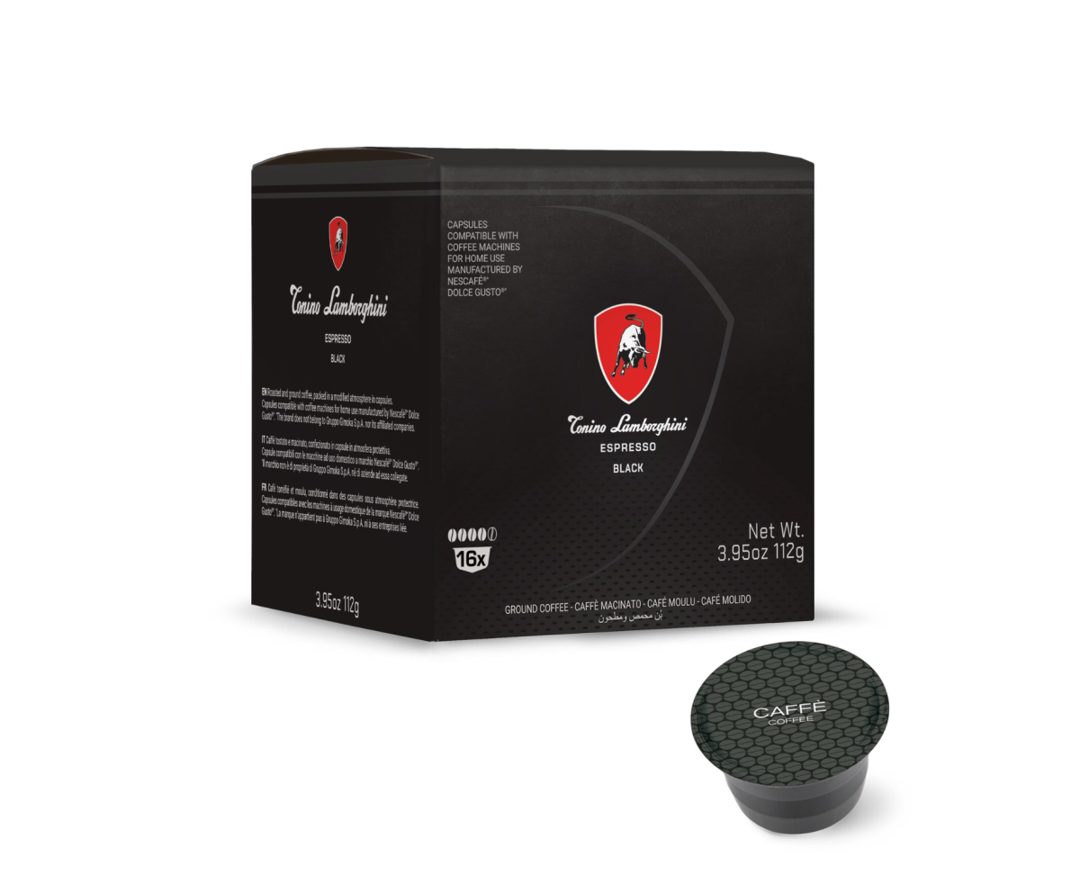 Tonino Lamborghini Black Blend – капсули Dolce Gusto 16 бр. | Nescafe Dolce Gusto съвместими | Кафе капсули |