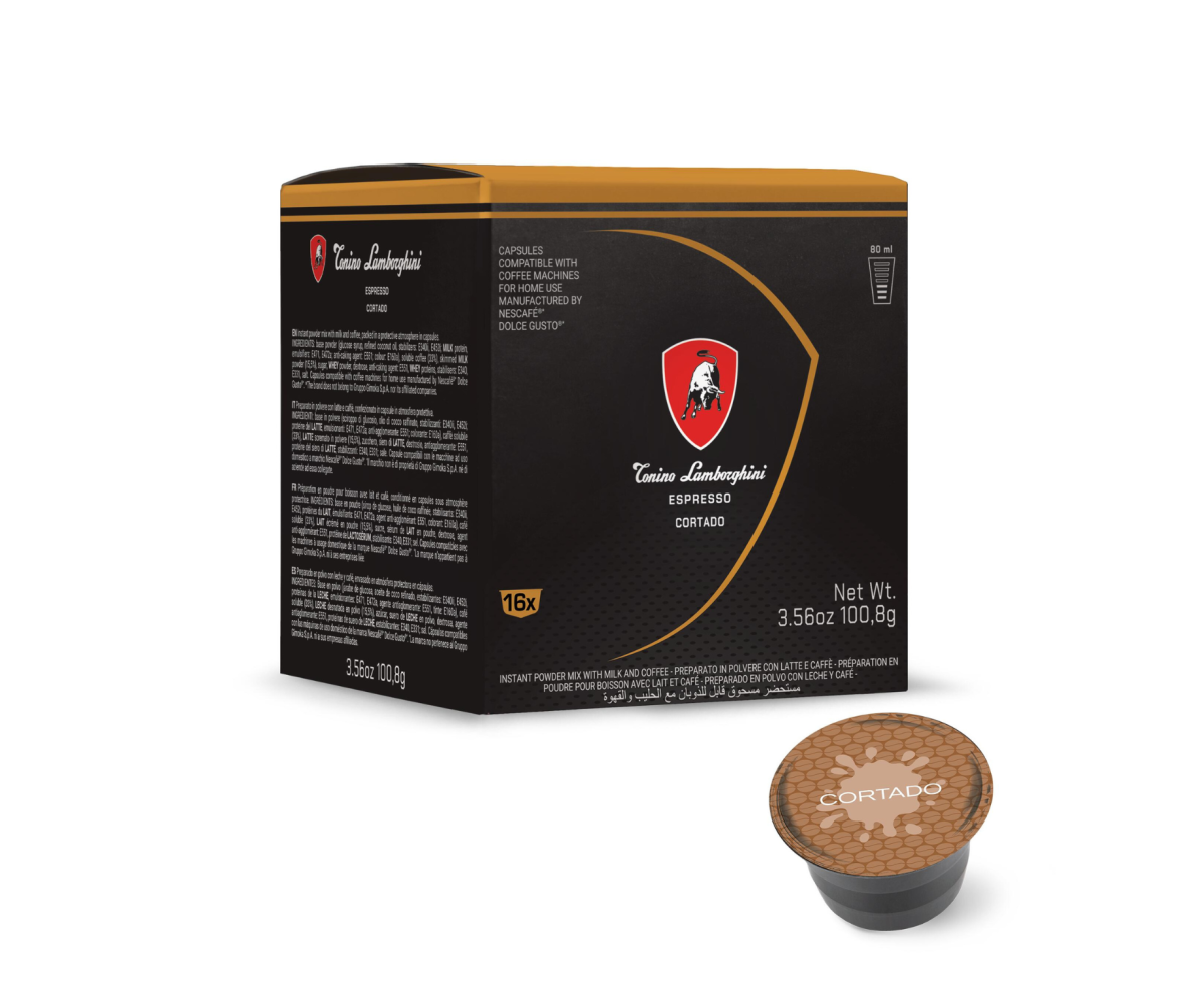 Tonino Lamborghini Cortado Blend – капсули Dolce Gusto 16 бр. | Nescafe Dolce Gusto съвместими Tonino Lamborghini Cortado Blend – капсули Dolce Gusto 16 бр. | Nescafe Dolce Gusto съвместими | Кафе капсули |