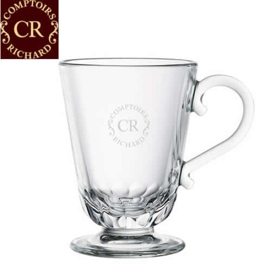 Comptoirs Richard - Комплект стъклени чаши за кафе и чай, 6 бр x 250 мл