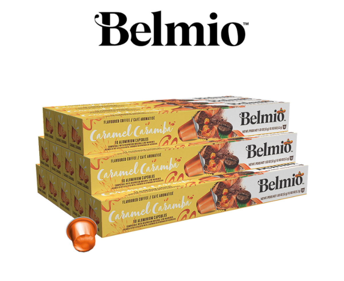 Belmio ПРОМО ПАКЕТ Caramel Caramba 120бр Nespresso съвместими капсули с вкус на Карамел