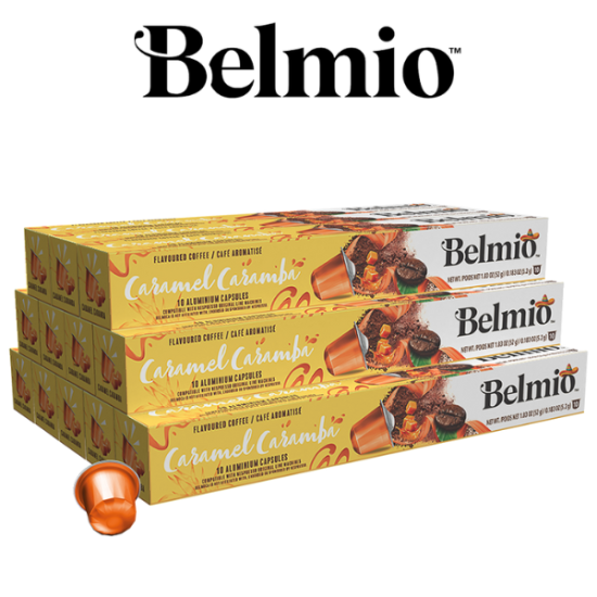 Belmio ПРОМО ПАКЕТ Caramel Caramba 120бр Nespresso съвместими капсули с вкус на Карамел