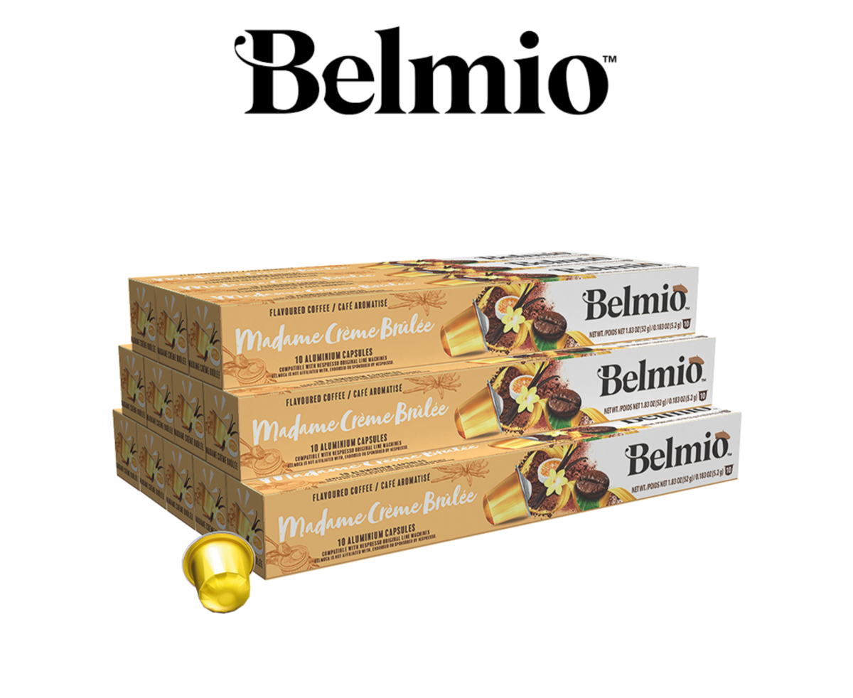 Belmio ПРОМО ПАКЕТ Madame Créme Brulée 120бр Nespresso съвместими капсули с вкус на Крем Брюле