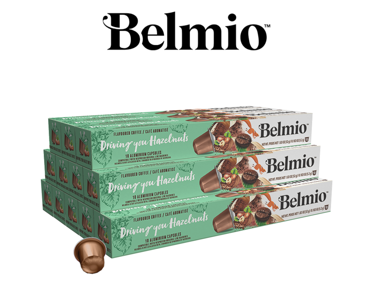 Belmio ПРОМО ПАКЕТ Driving You Hazelnuts 120бр Nespresso съвместими капсули с вкус на Лешник | Belmio | Nespresso compatible coffee capsules |