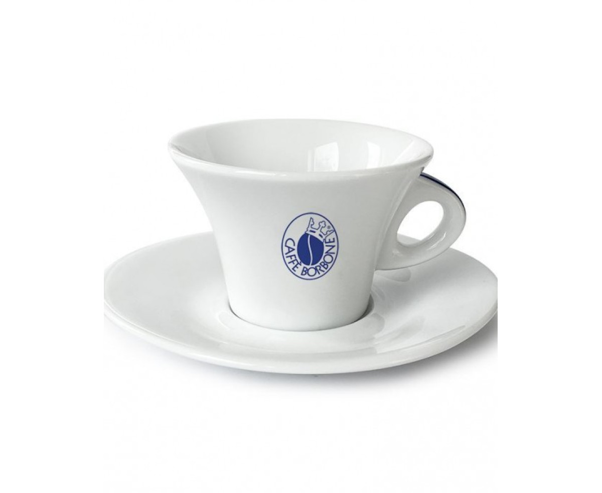 CAFFE BORBONE комплект 6 порцеланови чаши с чинийки капучино CAFFE BORBONE комплект 6 порцеланови чаши с чинийки капучино