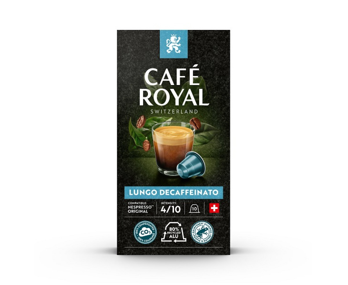 Café Royal Lungo Decaffeinato съвместими Nespresso капсули Café Royal Lungo Decaffeinato съвместими Nespresso капсули