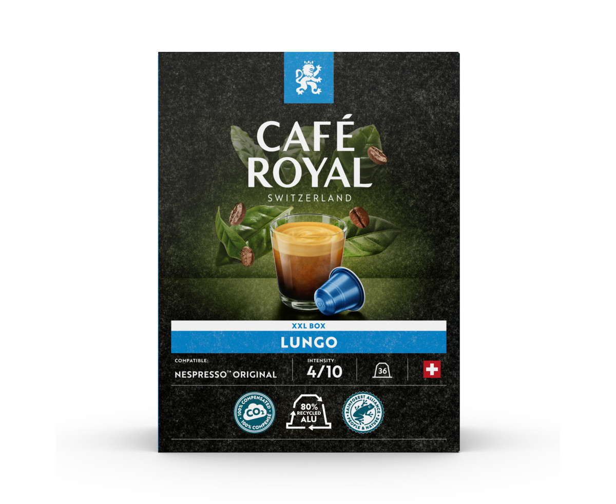 Cafe Royal Lungo 36бр алуминиеви капсули за Nespresso кафемашина Cafe Royal Lungo 36бр алуминиеви капсули за Nespresso кафемашина