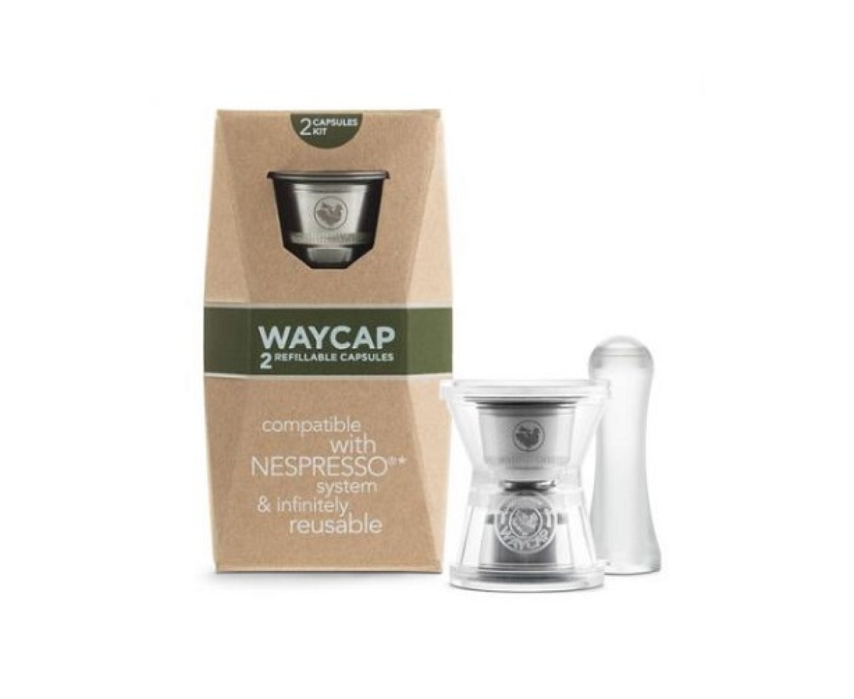 WAYCAP капсули за многократна употреба от неръждаема стомана за Nespresso кафемашина- 2 бр