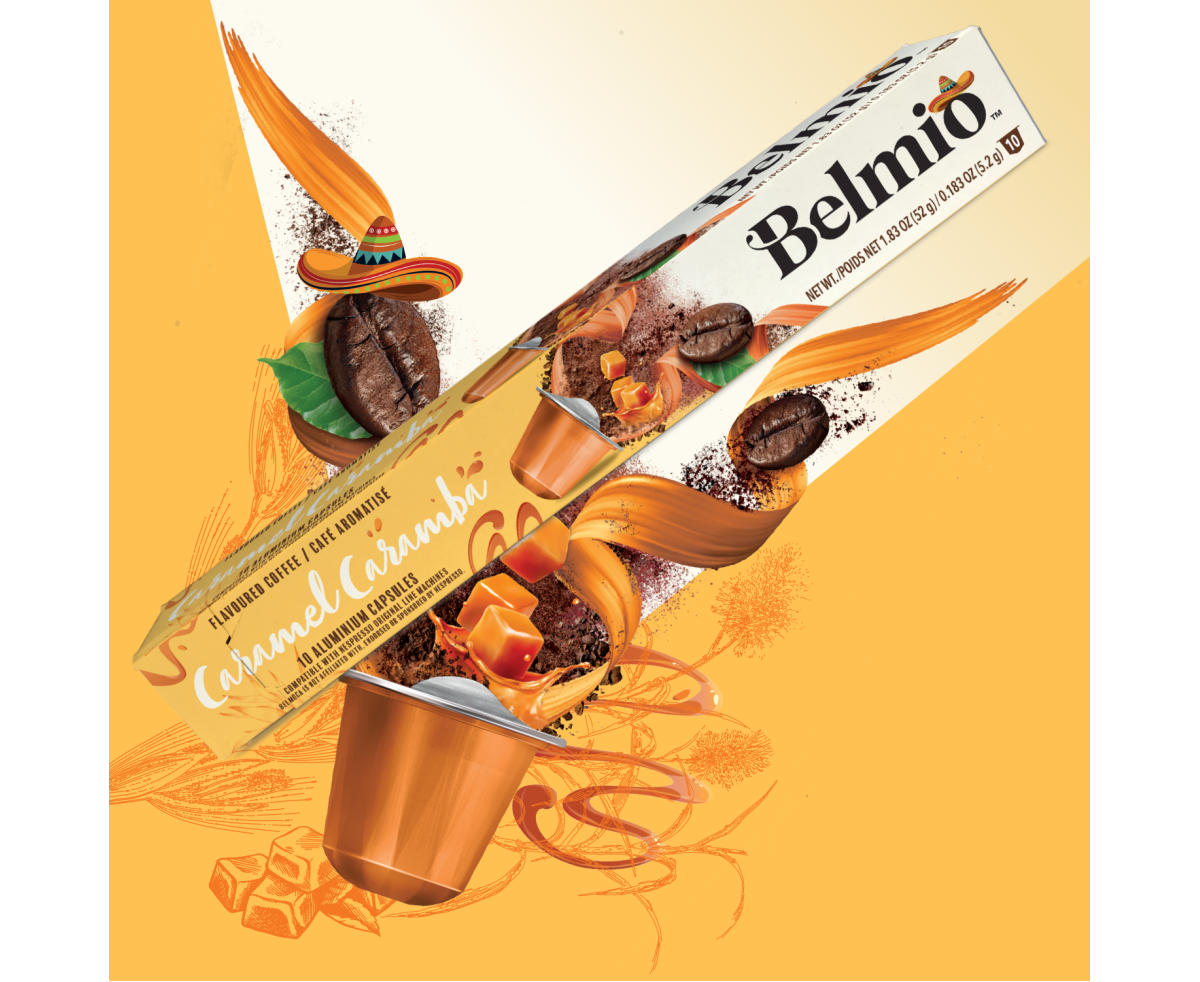 Belmio Caramel Caramba 10бр Nespresso съвместими капсули с вкус на Карамел