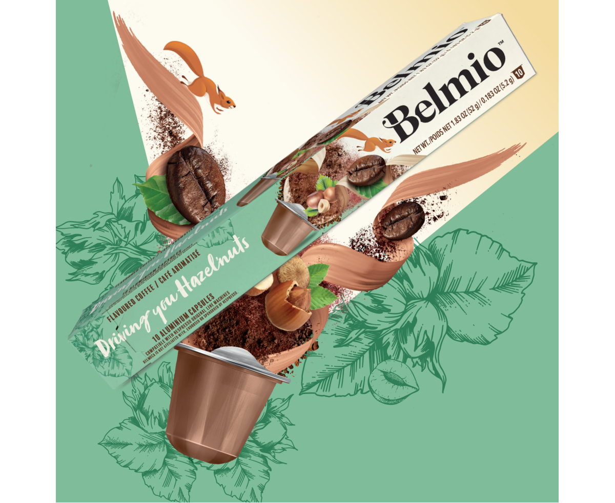 Belmio Driving You Hazelnuts 10бр Nespresso съвместими капсули с вкус на Лешник