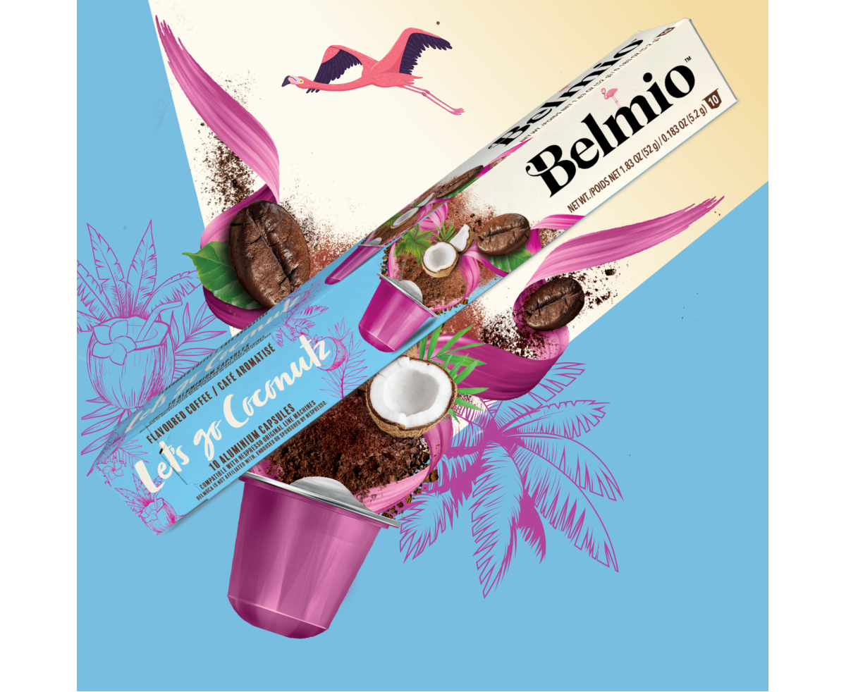 Belmio Let's go Coconutz 10бр Nespresso съвместими капсули с вкус на Кокос