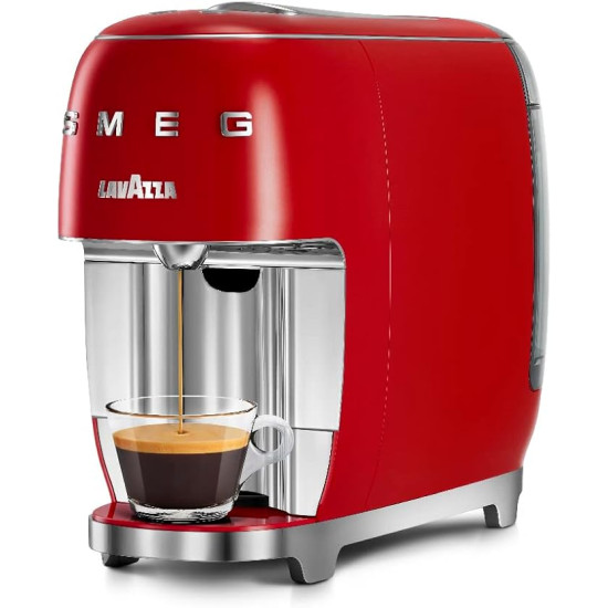 Кафемашина Smeg Lavazza A Modo Mio червена + 12 кутии подарък 